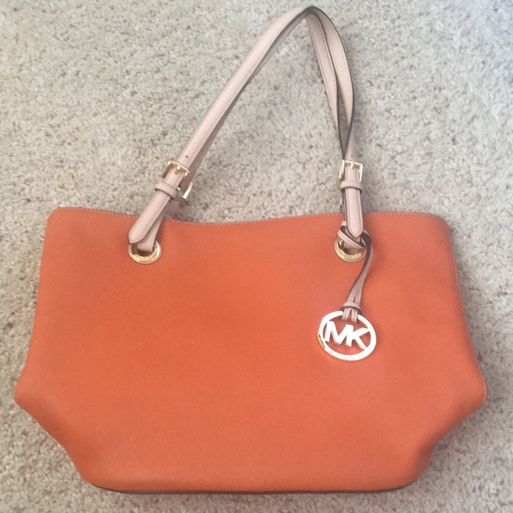 Orange Michael Kors purse